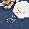 CREATCABIN 80Pcs Long-Lasting Plated Brass Hoop Earrings Findings KK-CN0003-13-4