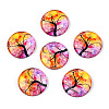 Half Round/Dome Tree Pattern Glass Flatback Cabochons for DIY Projects GGLA-Q037-25mm-M28-02-1