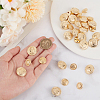 Olycraft 60Pcs 2 Style 4-Hole Brass Buttons BUTT-OC0001-24-3