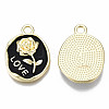 Rack Plating Alloy Enamel Pendants PALLOY-N172-063A-2
