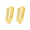 Brass Micro Pave Clear Cubic Zirconia Hoop Earrings for Women EJEW-K286-05G-1