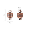 30 Set 6 Colors Brass Magnetic Clasps KK-CJ0001-63-2