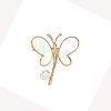 Butterfly Alloy Brooches PW-WGF6442-01-5