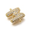 Brass Micro Pave Cubic Zirconia Links KK-I717-04M-2