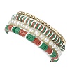 4Pcs 4 Style Polymer Clay Stretch Bracelets Set X1-BJEW-TA00496-5