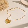 304 Stainless Steel Heart Pendant Necklaces for Women AR9427-1-4