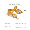 304 Stainless Steel Pave Cubic Zirconia Cuff Rings FS-WG71EDD-06-1