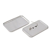 Rectangle Iron Blank Badge Button Parts IFIN-D004-02A-P-2