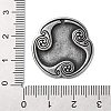 Rune Letters Alloy Pendants PALLOY-S193-01AS-22-3