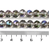 Transparent Electroplate Glass Beads Strands EGLA-N002-34C-C19-4