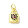 Brass Micro Pave Cubic Zirconia Charms KK-M283-28A-02-1