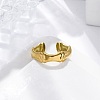 Bamboo Joint 304 Stainless Steel Open Cuff Rings for Women RJEW-M019-37G-1