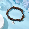 12Pcs Natural & Synthetic Gemstone Chip Beaded Stretch Bracelets BJEW-JB11133-7