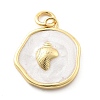 Ocean Theme Brass Enamel Pendants X-KK-Q029-01F-G-1