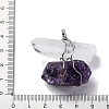 Natural Quartz Crystal & Amethyst Nuggets Big Pendants G-K338-43P-09-3