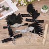 5Pcs 5 Styles Feather with Plastic Headbands OHAR-WR0001-08-3