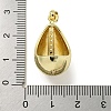 Rack Plating Brass Micro Pave Clear Cubic Zirconia Pendants KK-E114-02G-02-3