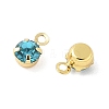 Brass Glass Charms KK-C097-08G-02-2
