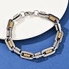 201 Stainless Steel Twisted Chain Bracelets for Women BJEW-B143-12GP-3