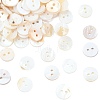 2-Hole Shell Flat Round Buttons BUTT-P012-11-1
