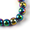 Electroplate Transparent Glass Beads Strands EGLA-Q062-8mm-D02-2