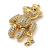 Brass with Cubic Zirconia Pendants X-KK-K341-37G-3