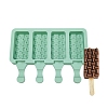 Food Grade DIY Rectangle Ice-cream Silicone Molds DIY-D062-05A-1