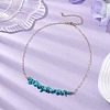 Synthetic Turquoise Chip Bib Necklaces NJEW-JN04950-02-2