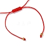 2mm Faceted Natural Carnelian Beaded Braided Adjustable Bracelets for Women PF2854-6-3