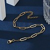 PVD Vacuum Plating 304 Stainless Steel Paperclip Chain Bracelet for Men Women X-BJEW-E031-02G-01-5