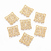 Brass Etched Metal Embellishments KK-TAC0002-09G-1