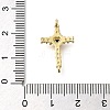 Brass Pave Black & Clear Cubic Zirconia Connctor Charms KK-M101-02A-G02-3