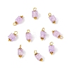 10Pcs Crackle Glass Pendants PALLOY-YW00067-07-1