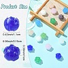 18Pcs 9 Colors Transparent Glass Beads GLAA-YW0005-16-3