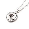 Elephant Donut Pendant Necklace for Women NJEW-I113-11P-3