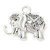 Elephant Tibetan Style Alloy Pendants TIBEP-R344-54AS-LF-1