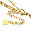 304 Stainless Steel Double Layer Necklaces NJEW-P311-01E-G-3