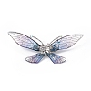 Bling Resin Butterfly Brooch Pin with Crystal Rhinestone LS-JEWB-P016-04P-03-1