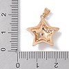 Brass Micro Pave Clear Cubic Zirconia Pendants KK-P273-02KCG-3