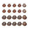 16Pcs 4 Colors Spray Paint & Electroplate Sea Shell Pendants SSHEL-PH0001-35-7