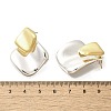 Brass Rhombus Stud Earrings for Women LS-EJEW-A121-14-3