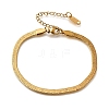 304 Stainless Steel Snake Chains Bracelets for Women BJEW-P395-02G-06-4