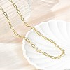Brass Paperclip Chain Necklaces NJEW-A042-03G-5