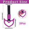2Pcs ABS Plastic Devil Heart Rear Bumper Warning Handle Ring HJEW-SP0001-51C-2