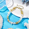 Starfish Synthetic Turquoise & Natural Topaz Jade Chip Beaded Bracelets for Women BJEW-JB11264-05-1