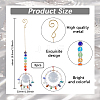 3Pcs Sunflower Copper Wire Glass Hanging Suncatchers HJEW-SP00011-2