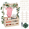 Wood Toddler Clothes Storage Basket AJEW-UN0002-75-1