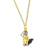 Fashionable Stainless Steel Astronaut Pendant Necklaces for Daily Wear YQ9634-2-2