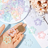 100Pcs Transparent Luminous Acrylic Pendants TACR-SP0001-18-3