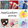 6 Rolls 6 Colors Polyester Polka Dot Print Grosgrain Ribbon OCOR-PH0004-28-6